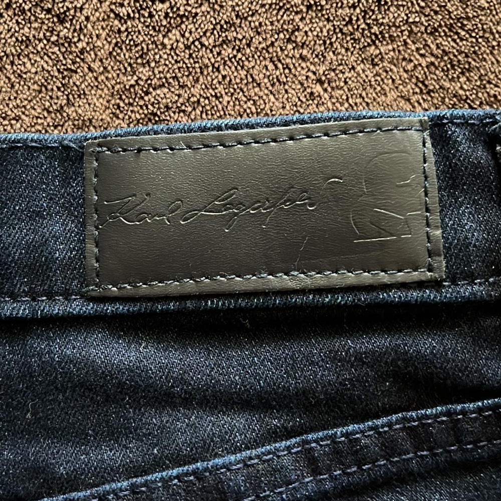 KARL Lagerfield Paris dark blue skinny jeans  size 8 - Picture 5 of 5